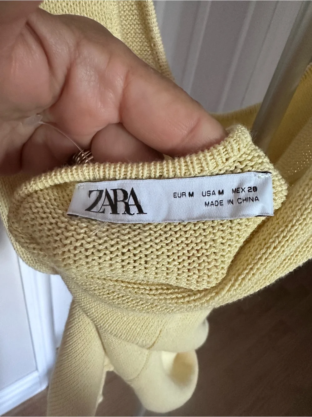 ZARA buttery yellow knit bodysuit size MED - Picture 3 of 9